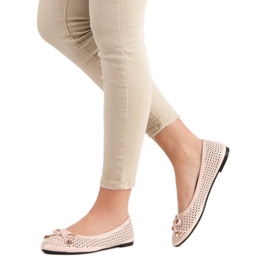 Openwork ballerinas pink 2