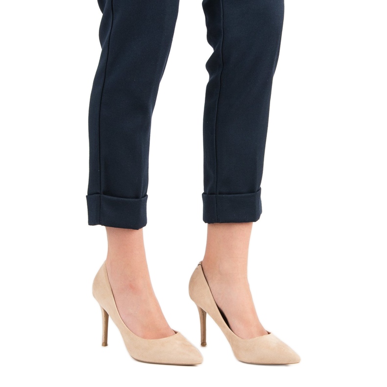 Juliet Beige Suede Heels 1