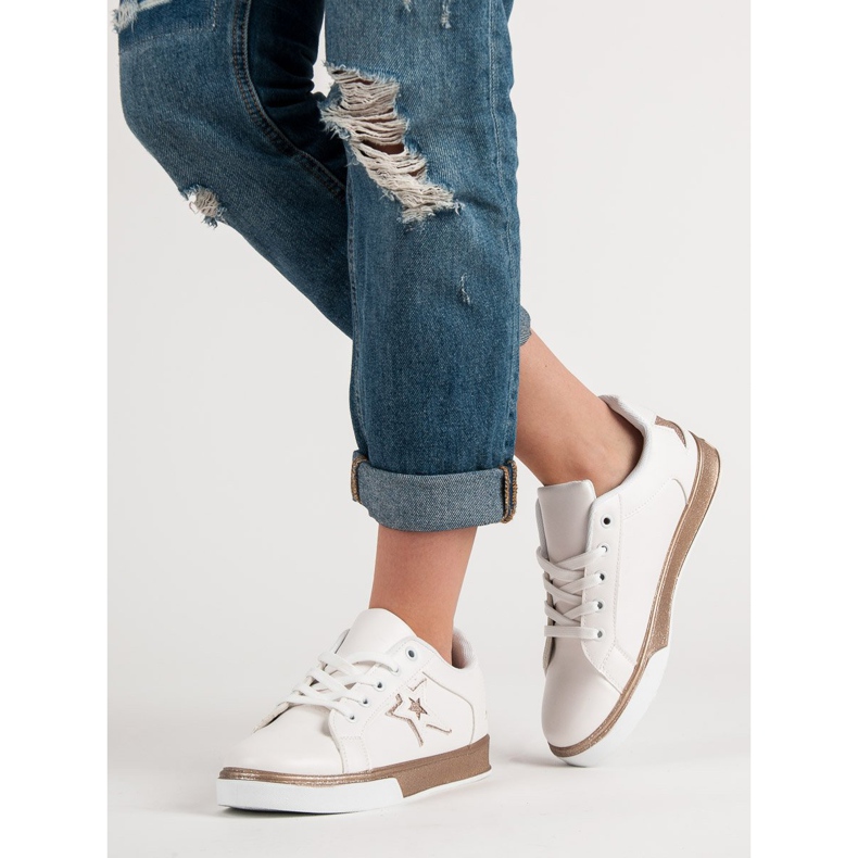 Women's sports shoes white yellow 1 Women's sports shoes white yellow 1