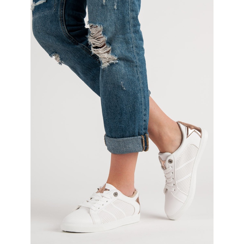 Low Sport Shoes white yellow 1