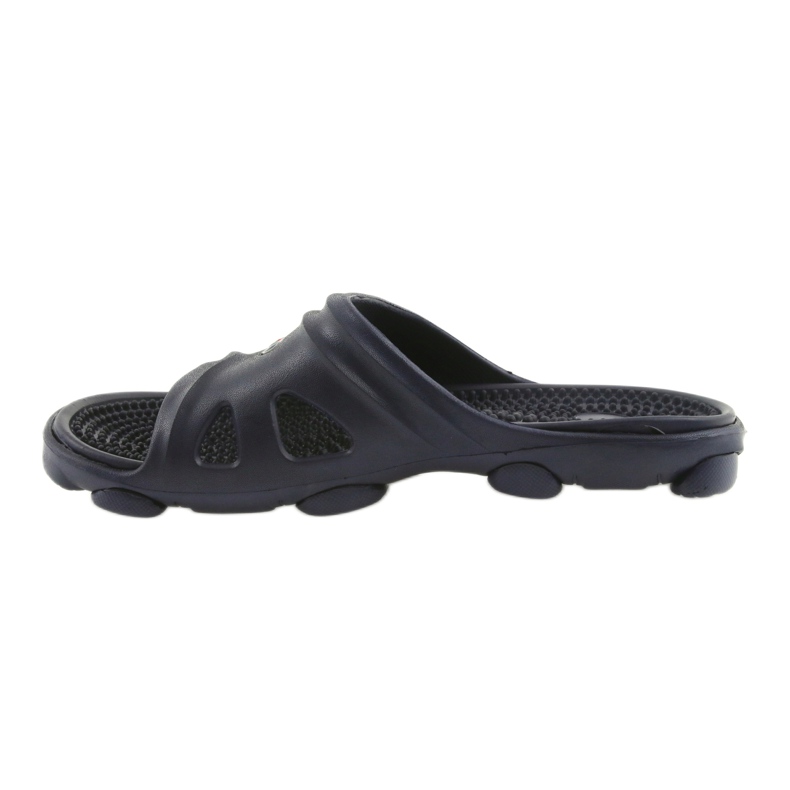 American Club men's navy blue pool slippers 2