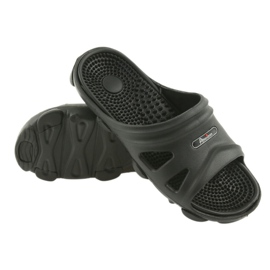 American Club men's black pool slippers 3
