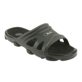 American Club men's black pool slippers 1