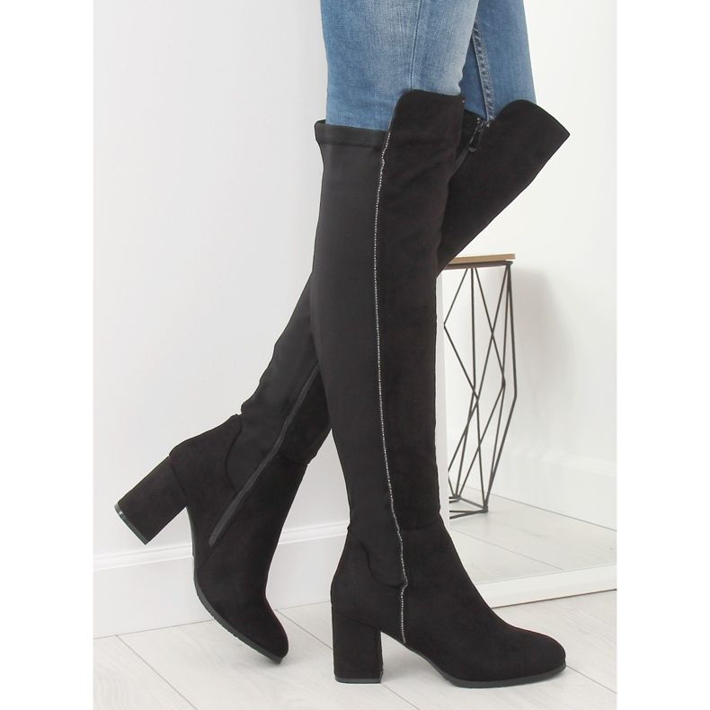 Black Thigh high heels 0-278 Black II-GAT 1