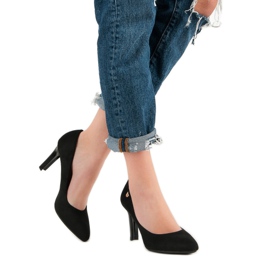 VINCEZA suede heels black 2