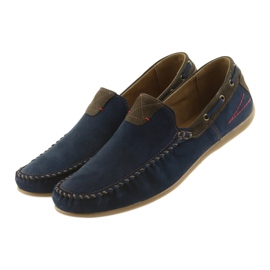 Riko Men's moccasins navy/brown 781 blue 3