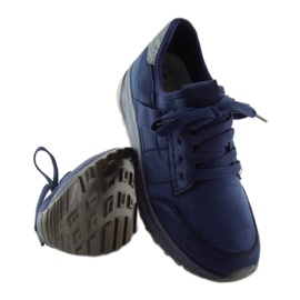 Navy blue sports shoes X-9733 Blue 1
