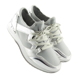 Silver sports shoes 6241 Silver grey 2 Silver sports shoes 6241 Silver grey 2