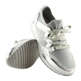 Silver sports shoes 6241 Silver grey 1