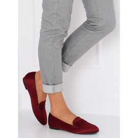 Women's burgundy loafers 3109 Red 2