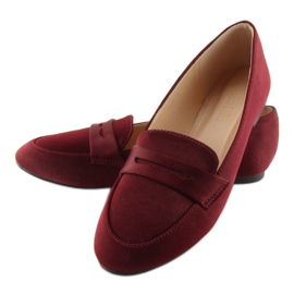 Women's burgundy loafers 3109 Red 1