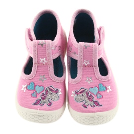 Befado children's shoes 531P009 slippers grey pink 4