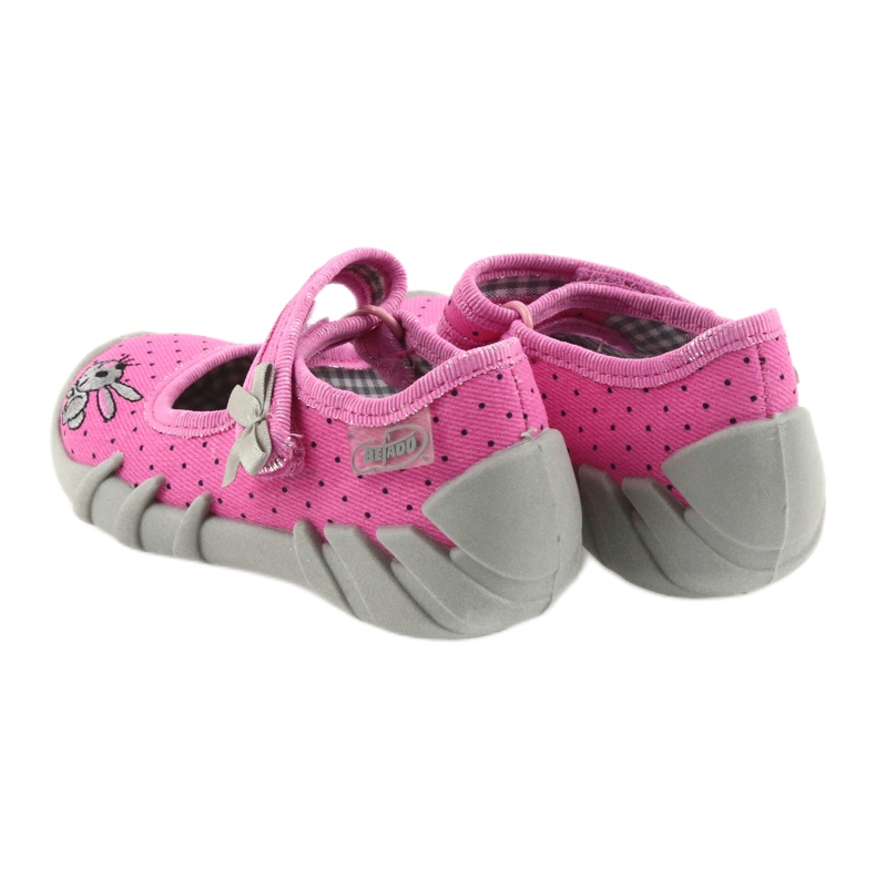 Befado children's shoes ballerinas slippers 109P169 black grey pink 4