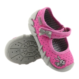 Befado children's shoes ballerinas slippers 109P169 black grey pink 3
