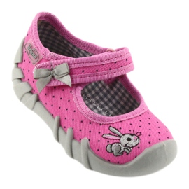 Befado children's shoes ballerinas slippers 109P169 black grey pink 1