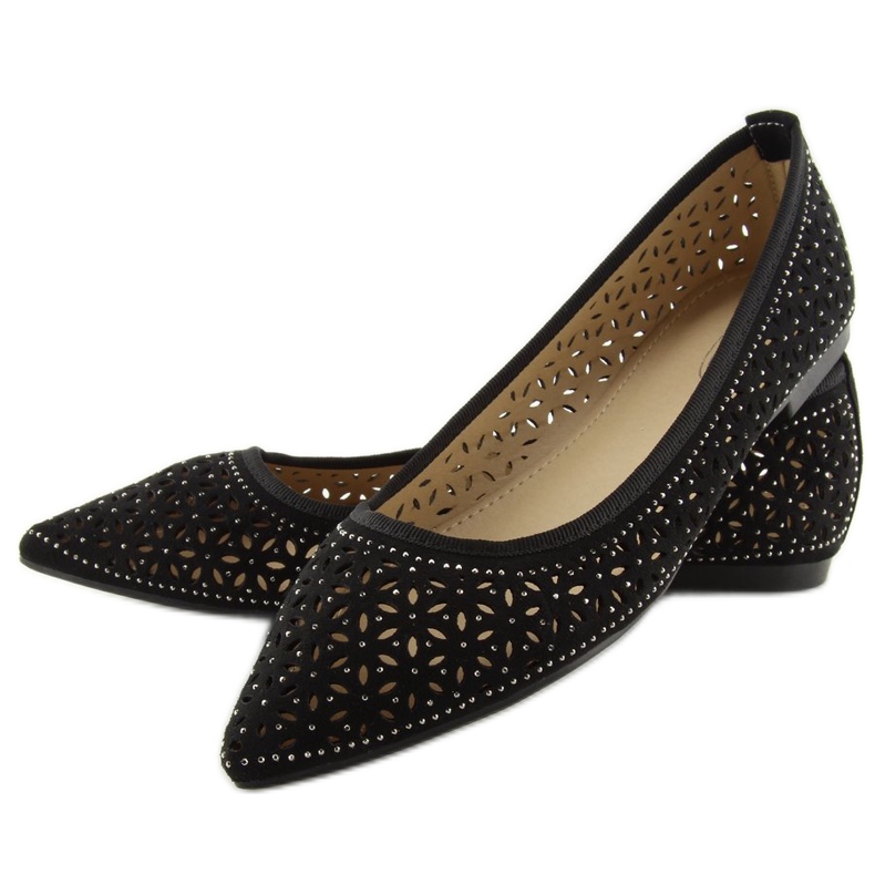 Black openwork ballerinas 127-25 Black 2