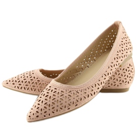 Pink openwork ballerinas 127-25 Pink 2
