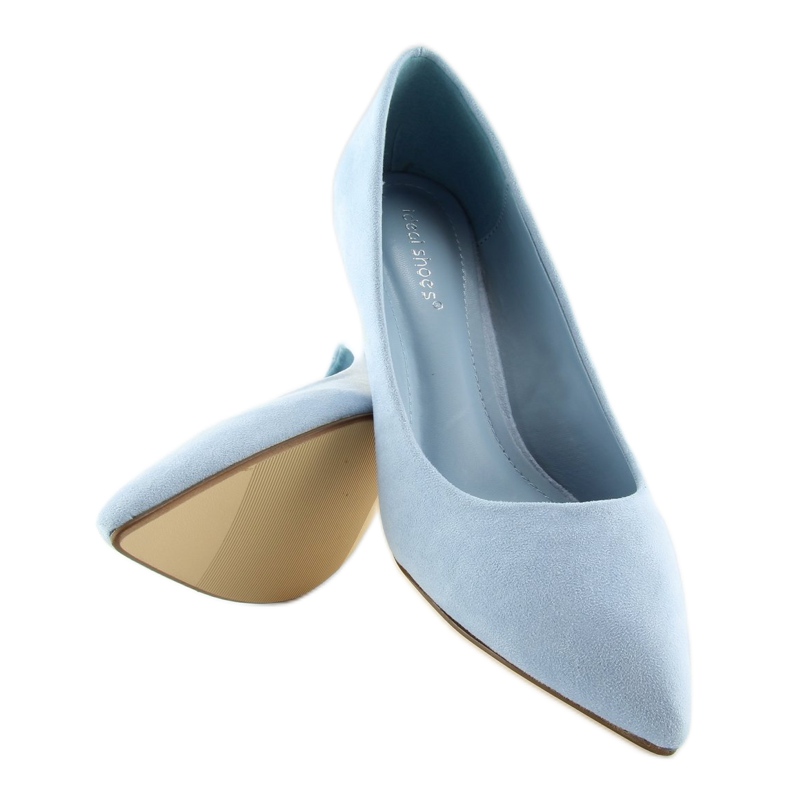 Pumps on a low heel blue P-6377 Blue 1