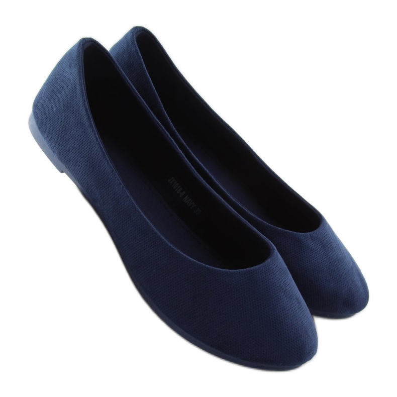 Women's navy blue ballerinas JX1018 Navy 1