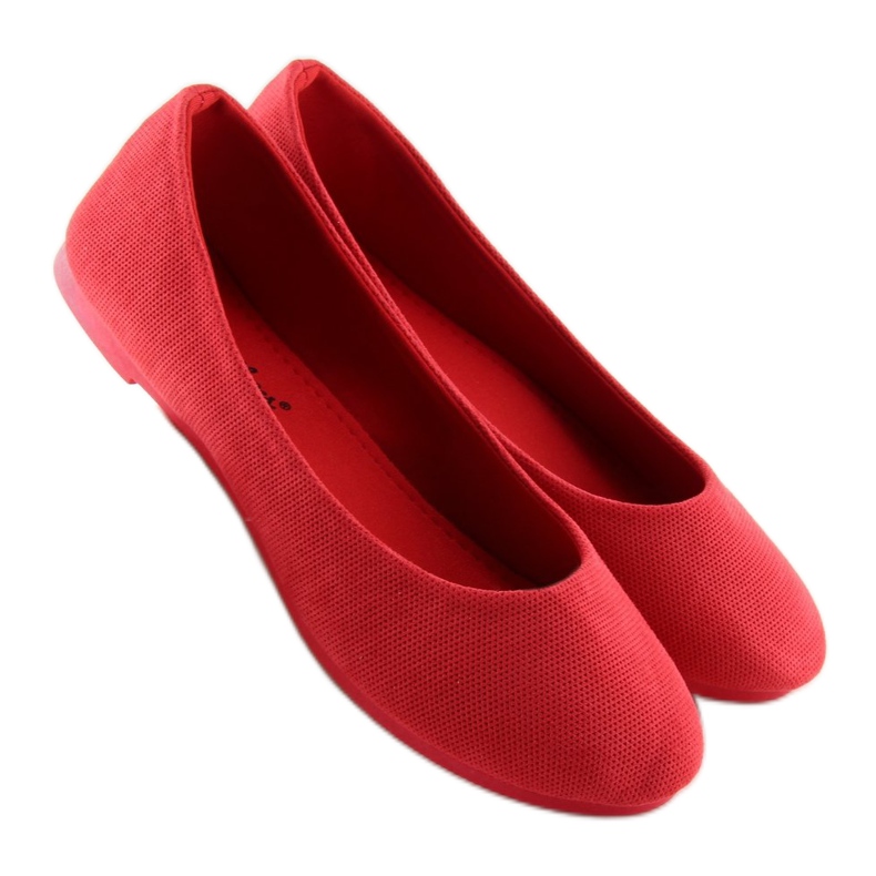 Red women's ballerinas JX1018 Red 1