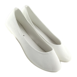 White women's ballerinas JX1018 White 1