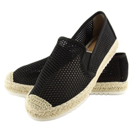 Black women's espadrilles 6602 Black 1