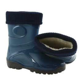 Demar rain boots women's shoes warm sock navy blue 3