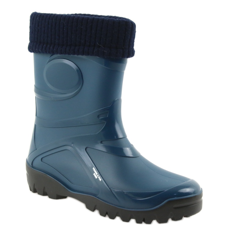 Demar rain boots women's shoes warm sock navy blue 1