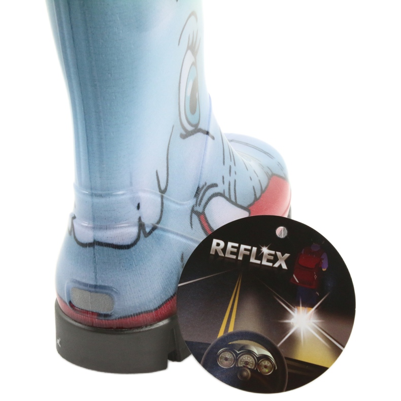 Demar children's boots, rain boots with a warm sock blue 5