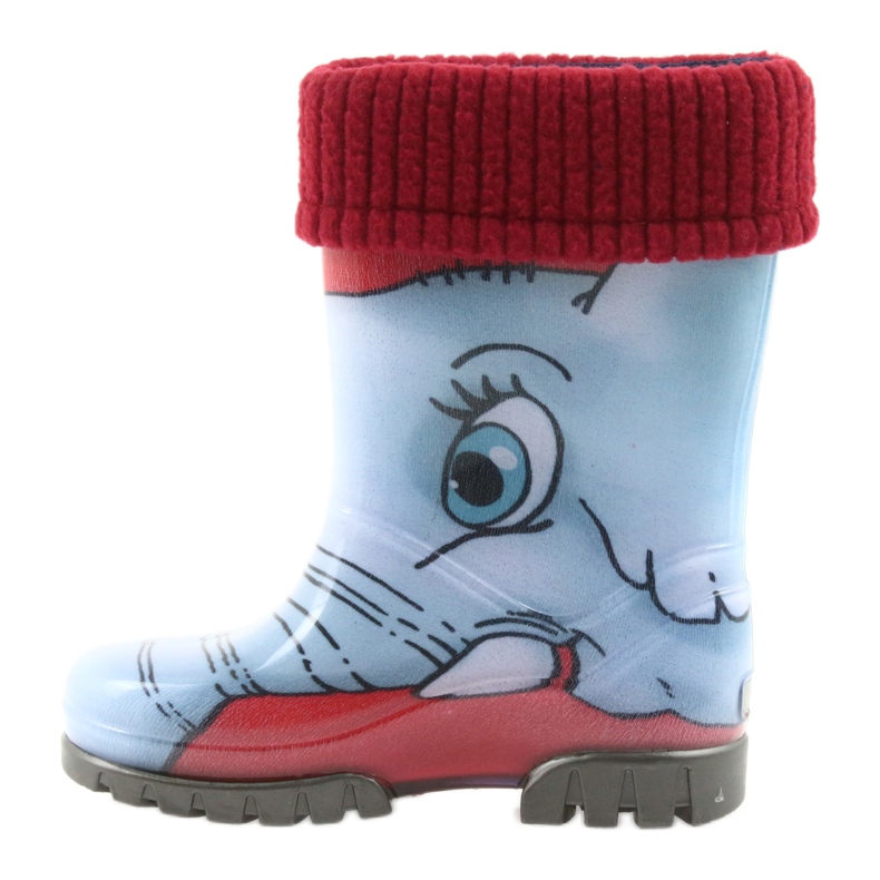 Demar children's boots, rain boots with a warm sock blue 2