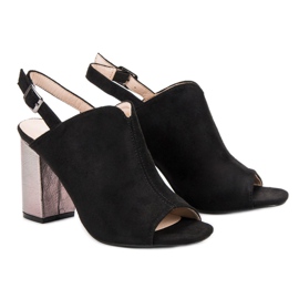 Built Sandals On A VINCEZA Bar black 2