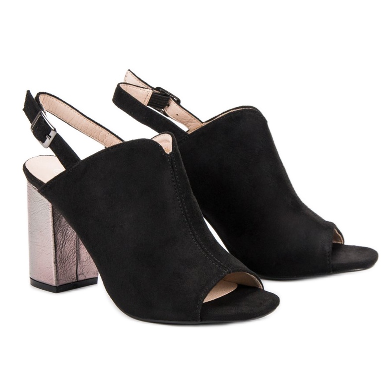 Built Sandals On A VINCEZA Bar black 2