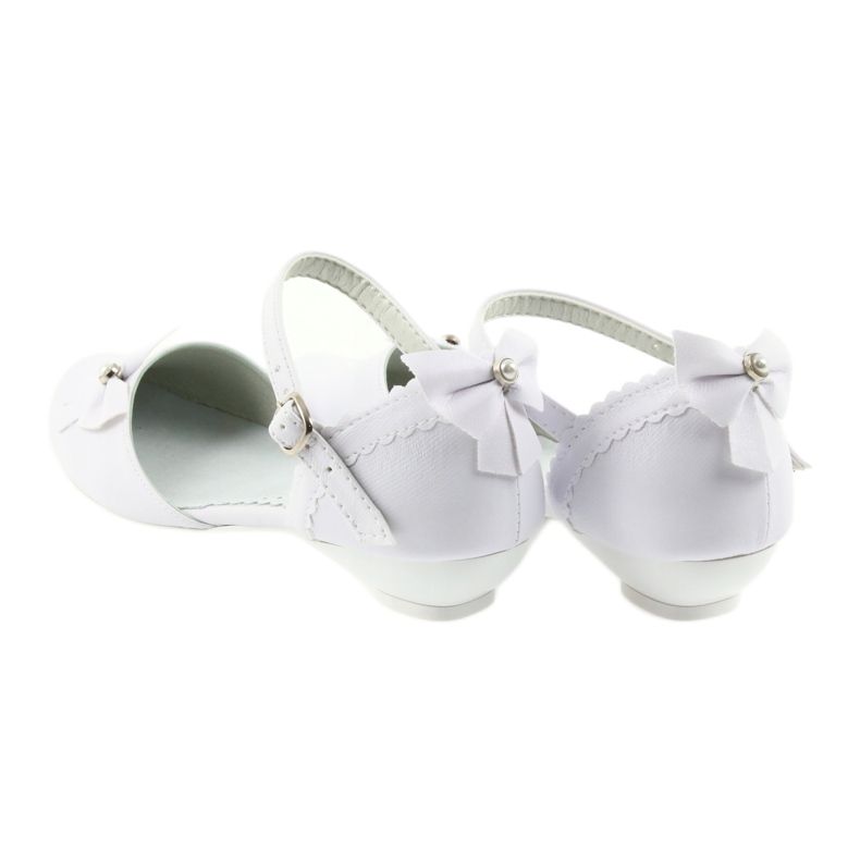 Miko white children's communion ballerinas 2
