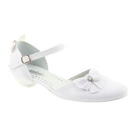 Miko white children's communion ballerinas 1