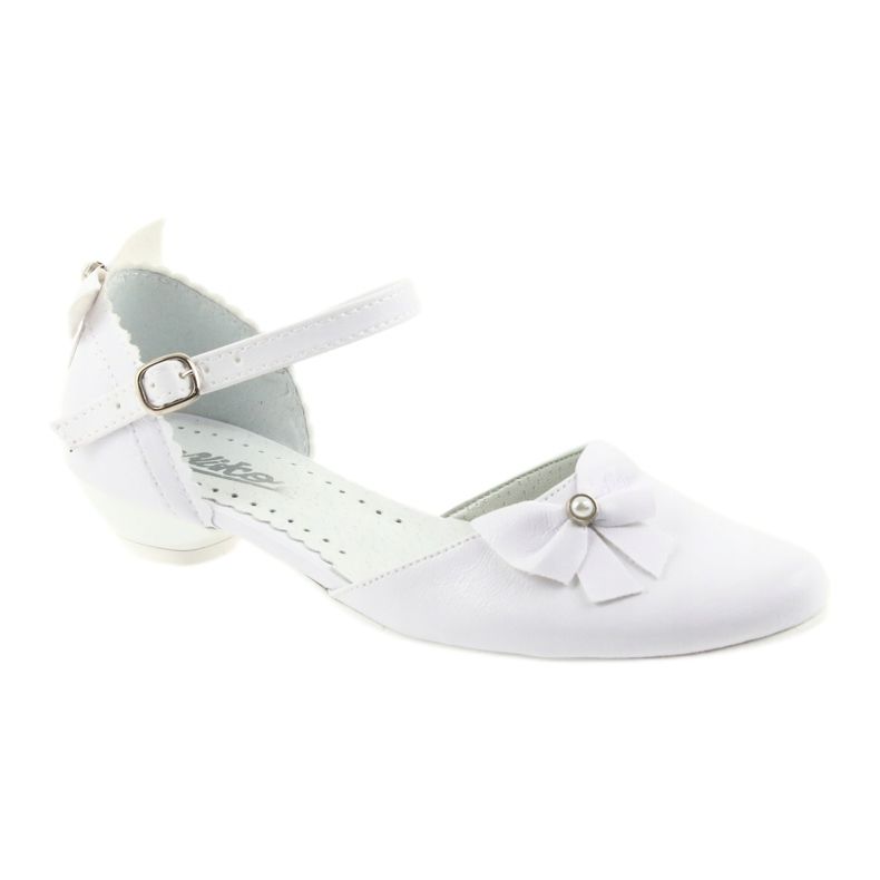 Miko white children's communion ballerinas 1