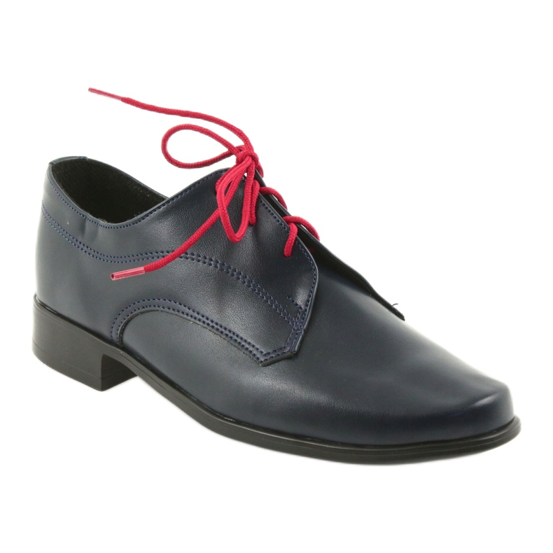 Miko Boys shoes leather navy blue insert 1 Miko Boys shoes leather navy blue insert 1