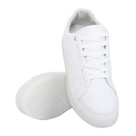 White LA38P White sneakers on a high sole blue 2