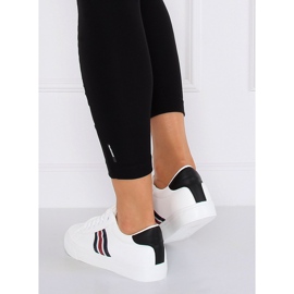 Women's black and white sneakers BL158P White 1