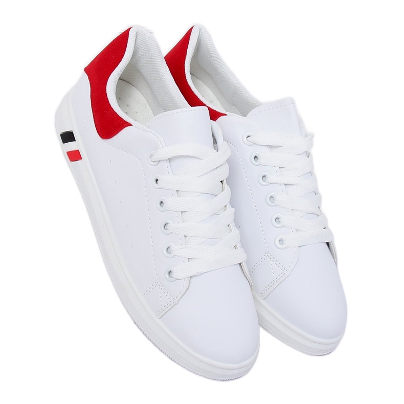 Women's sneakers white and red BL147P Red 1