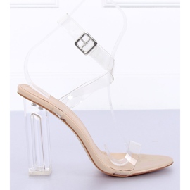 Transparent sandals 17-26B Nude beige 1