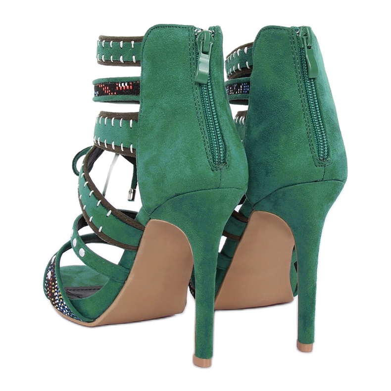Green gladiator sandals MT029 Green 1