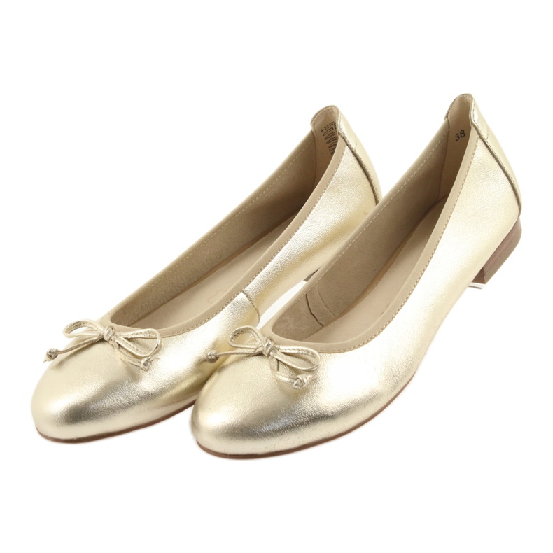 Caprice ballerinas golden shoes for women 22102 4