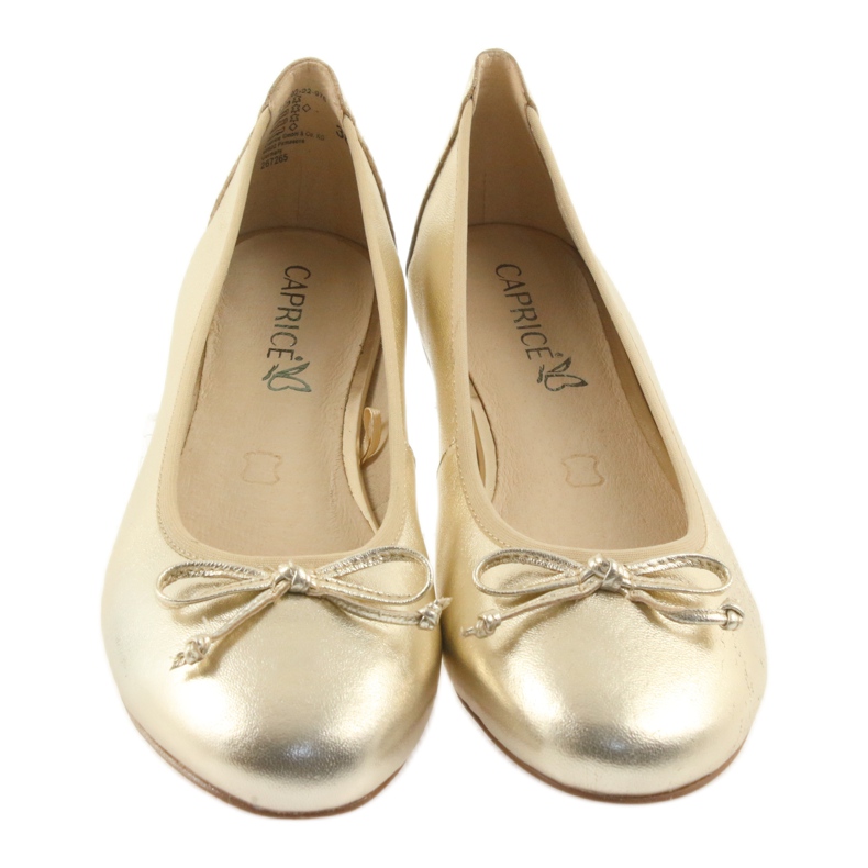 Caprice ballerinas golden shoes for women 22102 3 Caprice ballerinas golden shoes for women 22102 3