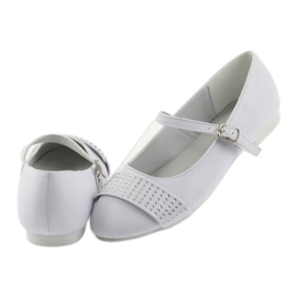 Pumps, children's shoes, ballerinas, communion rhinestones American Club 11/19 white 5