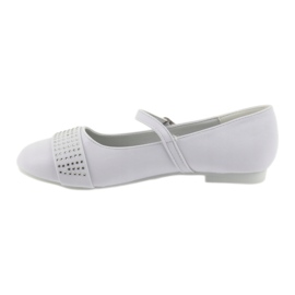 Pumps, children's shoes, ballerinas, communion rhinestones American Club 11/19 white 2