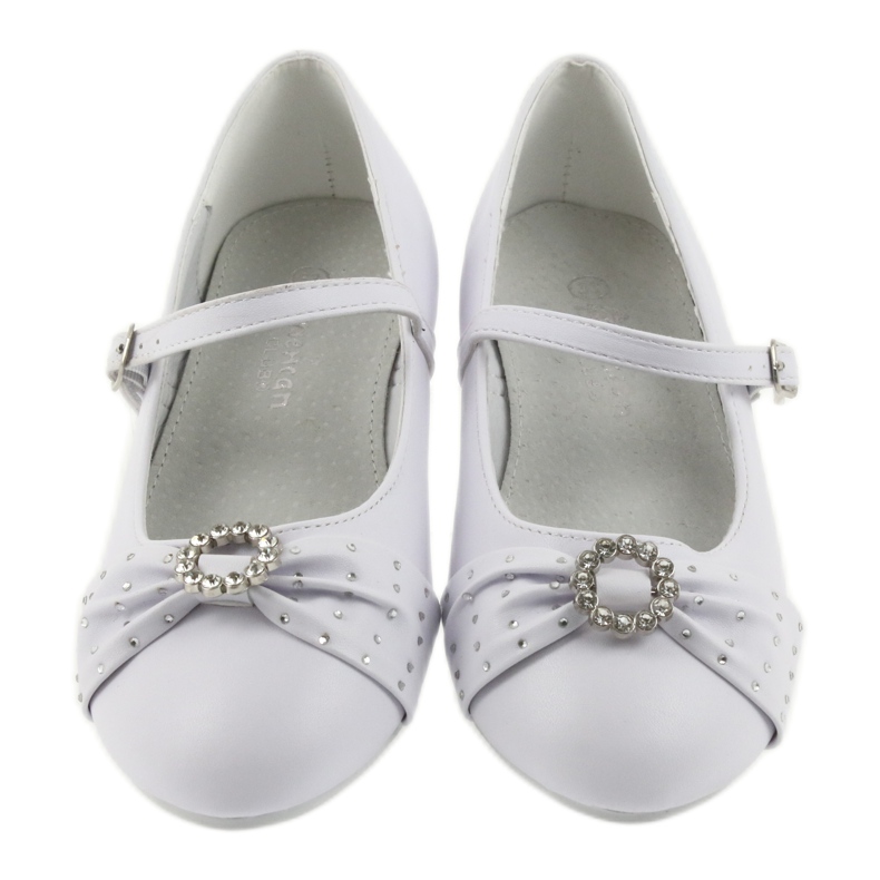 Ballerinas with communion rhinestones American Club 12/19 white 2 Ballerinas with communion rhinestones American Club 12/19 white 2