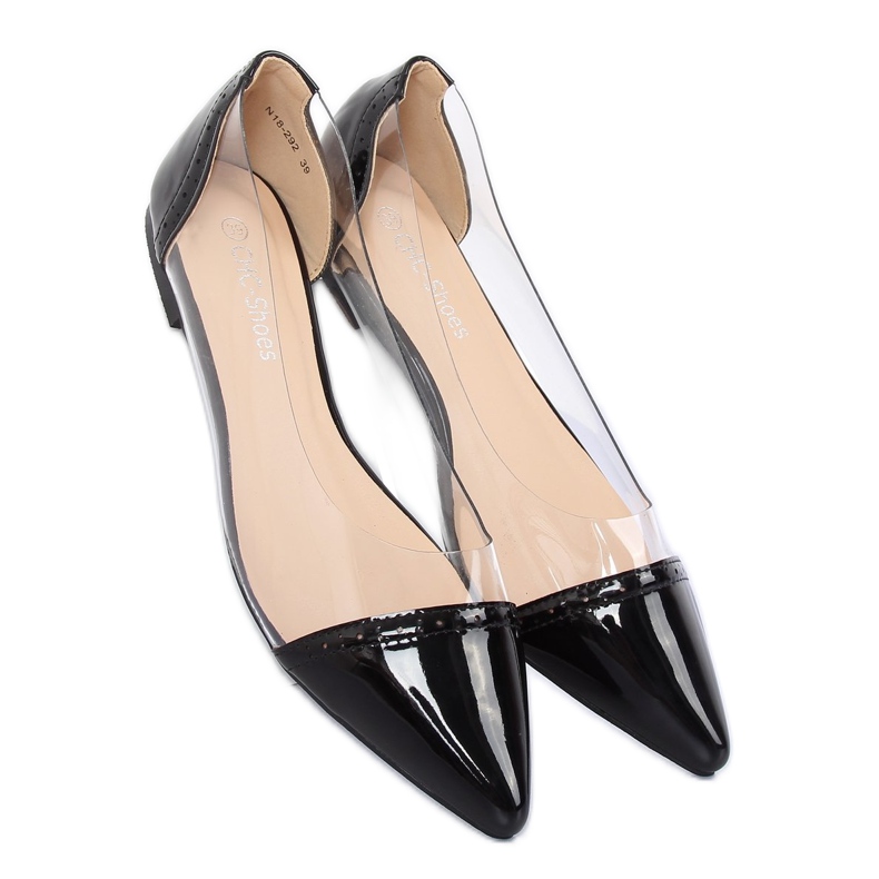 Black transparent ballerinas N18-292 Black 2 Black transparent ballerinas N18-292 Black 2