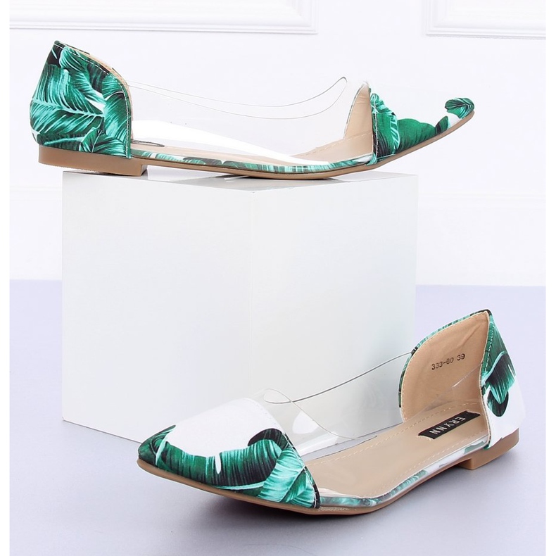 Transparent green ballerinas 333-60 Green 1 Transparent green ballerinas 333-60 Green 1