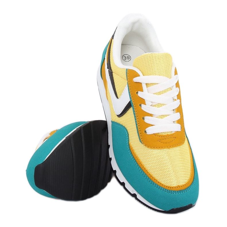 Yellow-turquoise CB-02 Yellow sports shoes blue 1