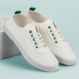 Kylie Openwork Tied Sneakers white 2
